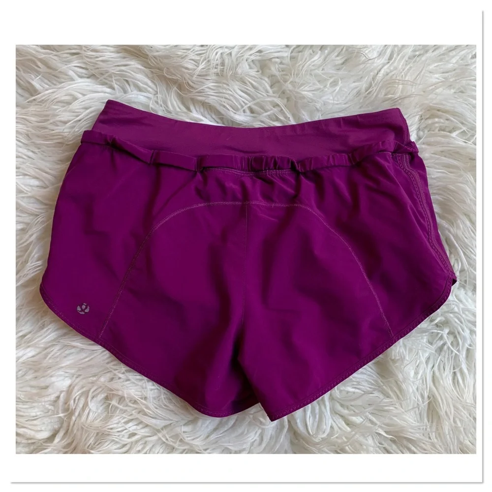 Lululemon Run It Out Shorts In Aurora Purple Pull On Tie Waist Size 4